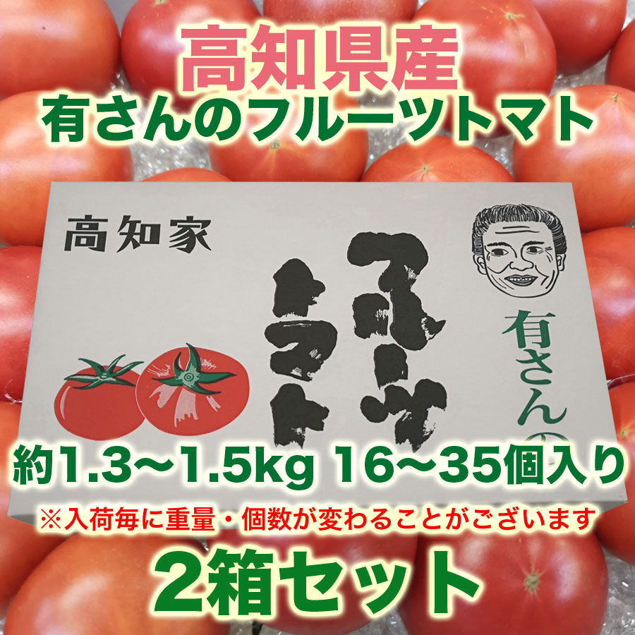 有さんのフルーツトマト 高知県産 フルーツトマト 約1.5kg 16〜35個入り 2箱セット | フルーツショップかううる